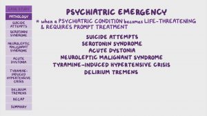 Psychiatric Emergencies