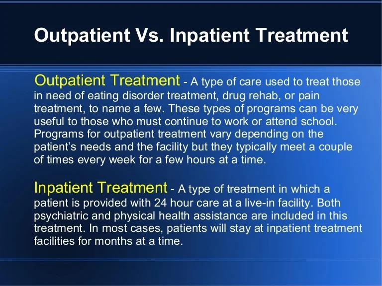 Outpatient vs Inpatient Mental Health